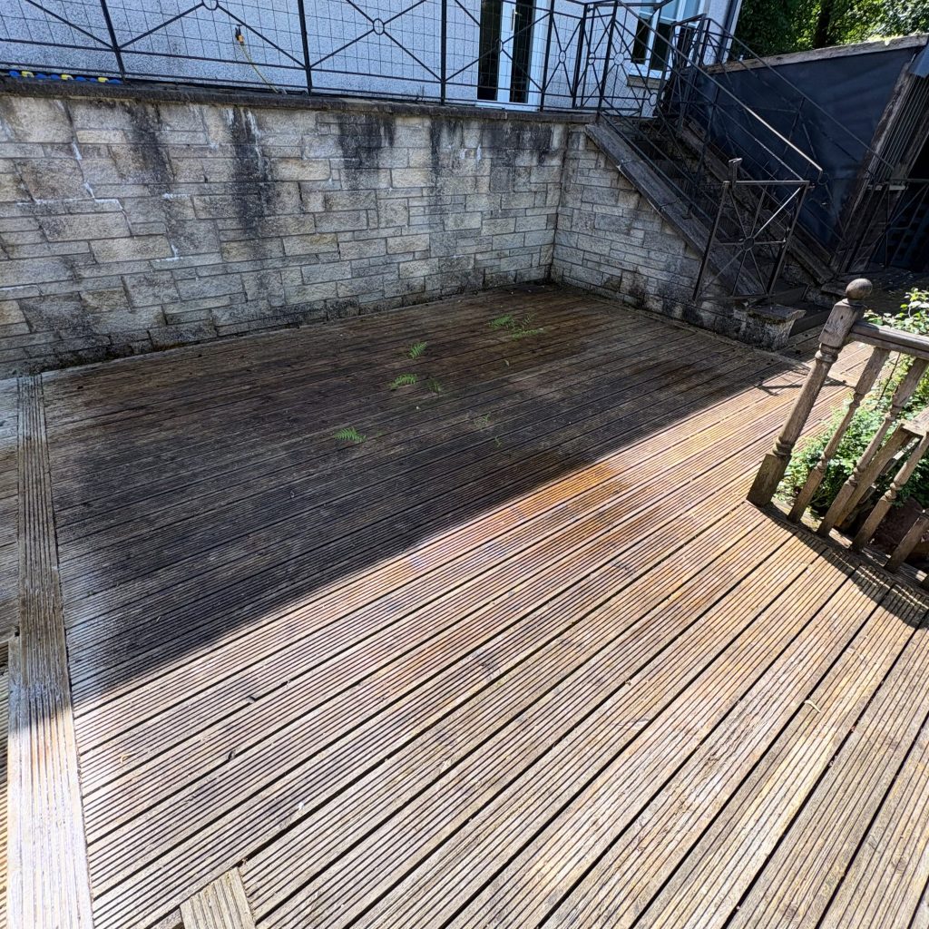 Patio and timber decking pressure washing